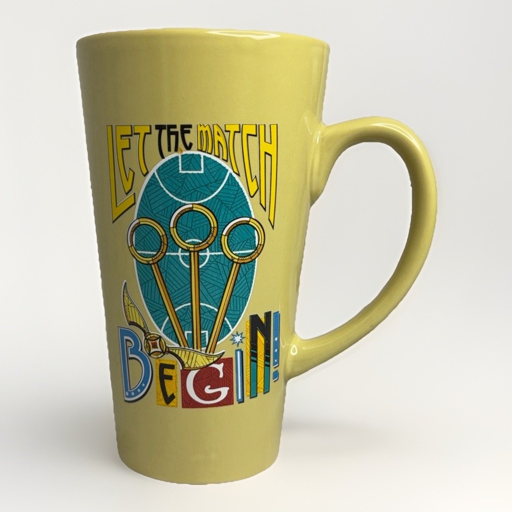 Harry Potter Quidditch Tall Ceramic Coffee Mug 16oz Wizarding World Collectible